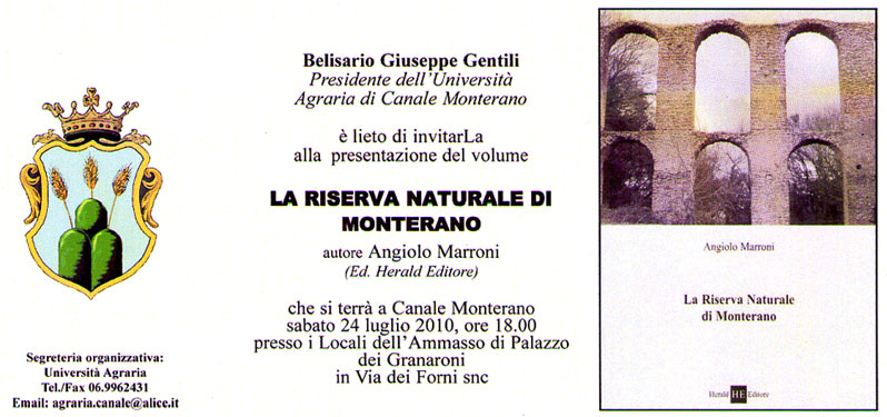UNIVERSIT&Agrave; AGRARIA CANALE MONTERANO