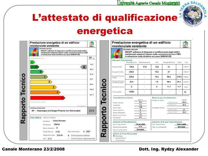 UNIVERSITÀ AGRARIA CANALE MONTERANO