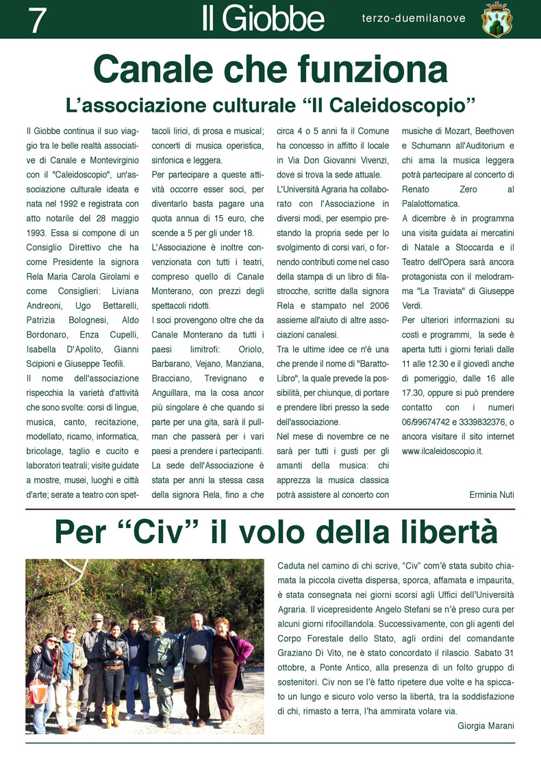 UNIVERSITÀ AGRARIA CANALE MONTERANO