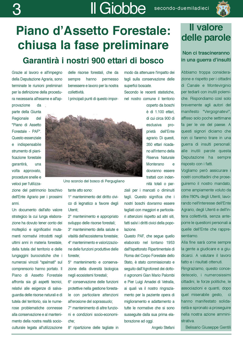 UNIVERSITÀ AGRARIA CANALE MONTERANO